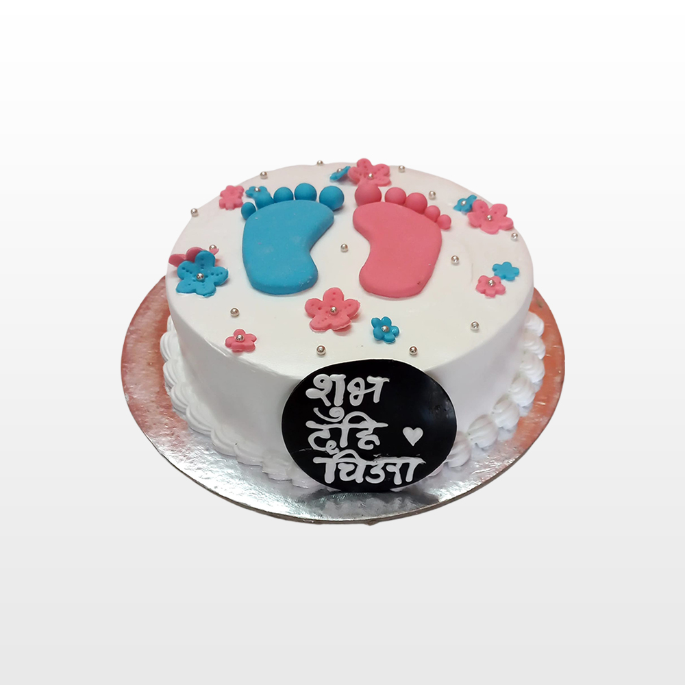 Baby Feet Vanilla Baby Shower Cake