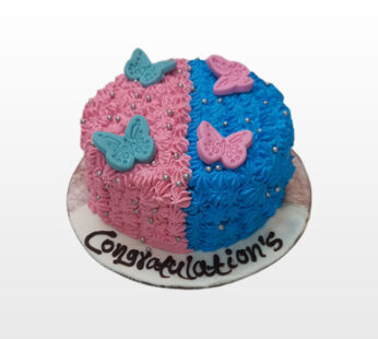 Cream Covered Baby Shower Cake