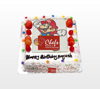Mario Photo Printed Cake