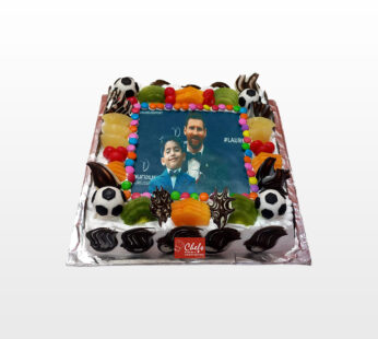 Messi Photo Printed Cake