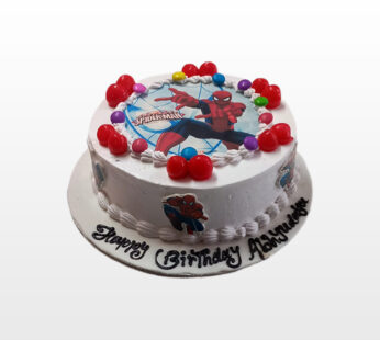 Photo Printed Spiderman Cake