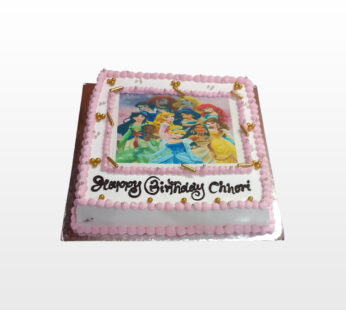 Photo Printed Square Cake