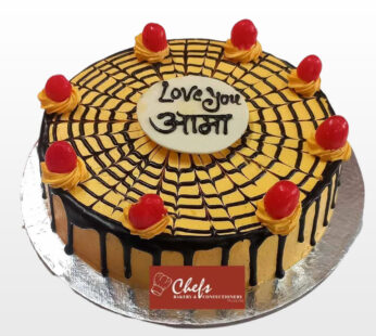 Butterscotch Cake (with Web-like Design)