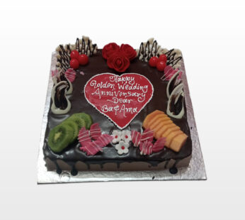 Choco Mocha Cake (Fruits on Topping)